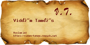Vidám Tamás névjegykártya